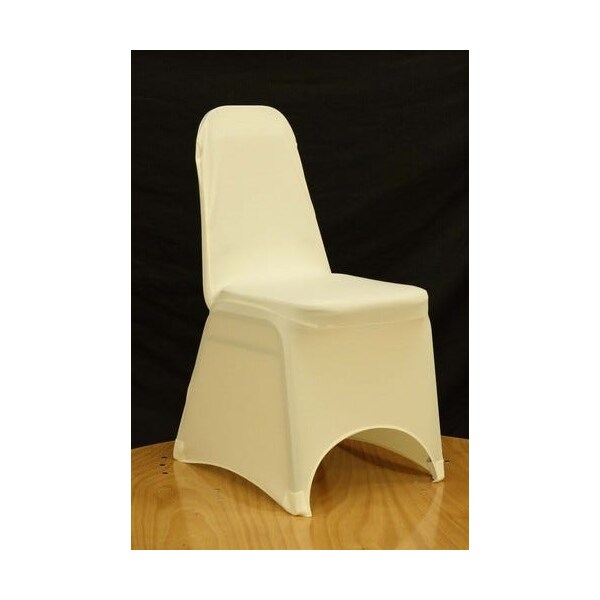 Atlas Commercial Products Spandex Banquet Chair Cover, Ivory SP-BCC-02 - main